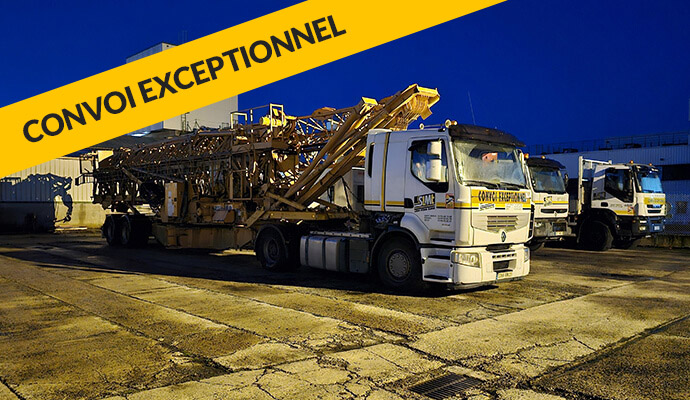 Convois exceptionnels, transport de matériel de chantier en Bretagne